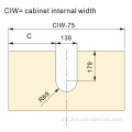 Sistema de gabinete de caja de cajón de conector de subsink curvado